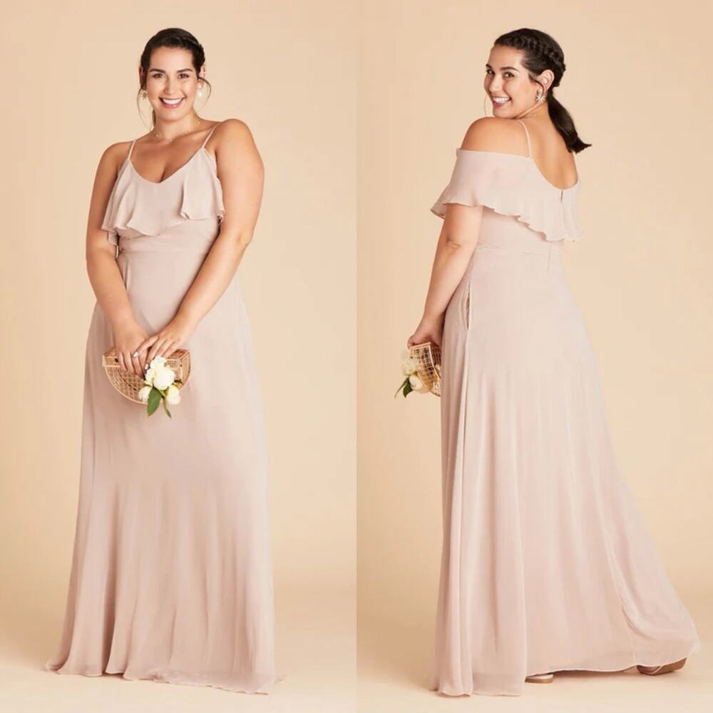 NWT Birdy Grey Jane Convertible Chiffon Maxi Dress in Taupe sz XXL